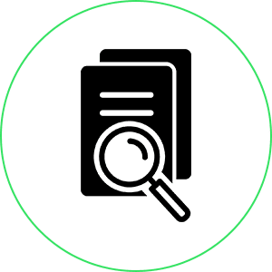 Green circle on a black background.