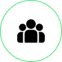Green circle on black background.