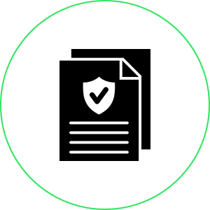Green circle on a black background.